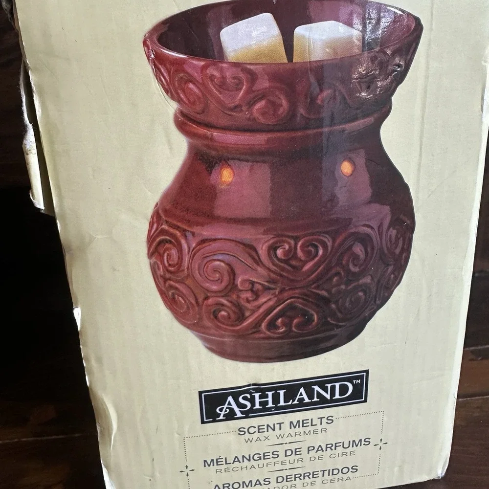 Ashland Scent Melts Red Ceramic Wax Warmer‎ Gift Set Electric